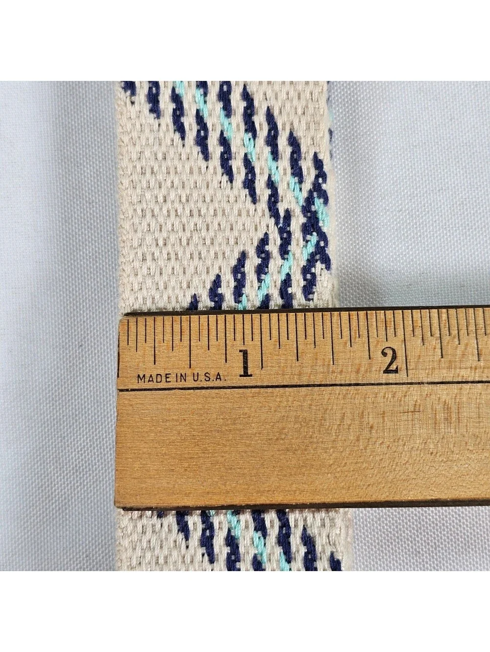 Youly The Avant-Garde Dog Collar XXL XXXL Cream Navy Zig Zag Woven Adjustable